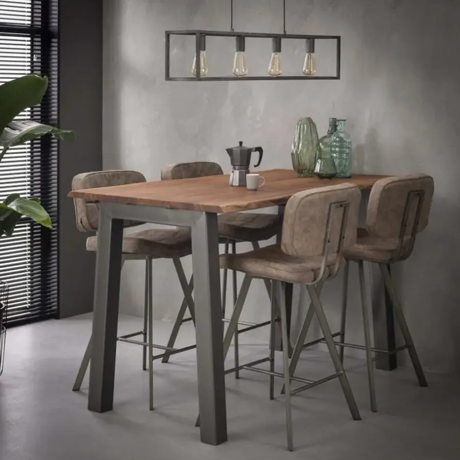 Bartafels-Giga Living Bartafel Acaciahout - 147cm - Rechthoekig - Tafel Edge