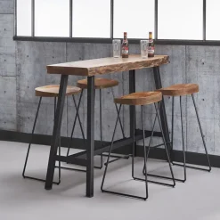 Bartafels-Giga Living Bartafel Acaciahout - 46x125x92cm - Tafel Live Edge