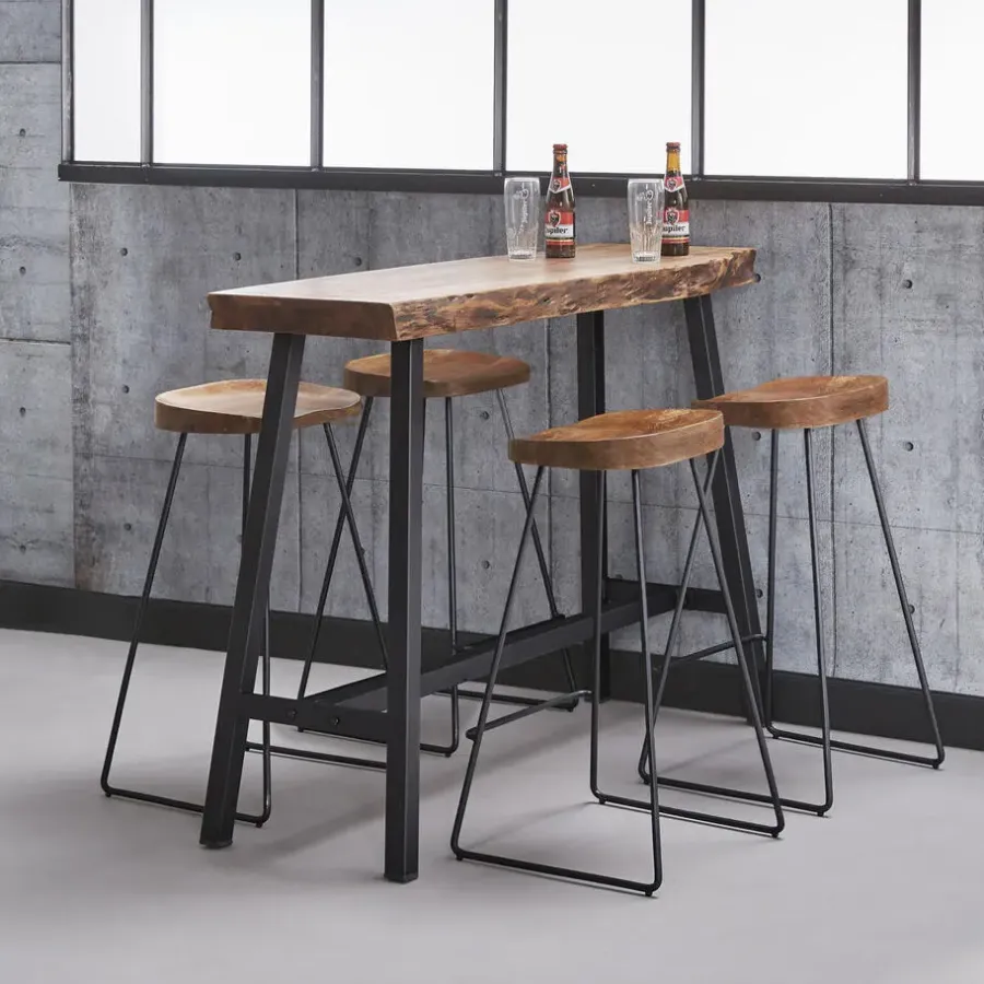 Bartafels-Giga Living Bartafel Acaciahout - 46x125x92cm - Tafel Live Edge