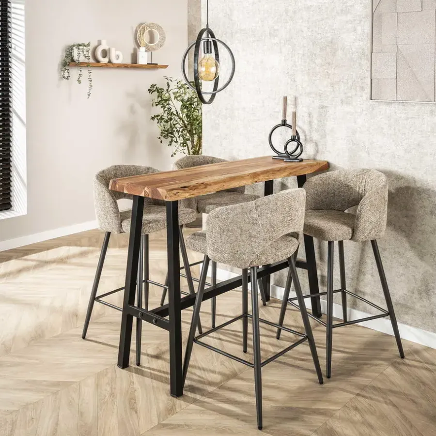 Bartafels-Giga Living Bartafel Acaciahout - 46x125x92cm - Tafel Live Edge