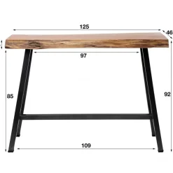 Bartafels-Giga Living Bartafel Acaciahout - 46x125x92cm - Tafel Live Edge