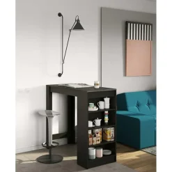 TemaHome Bartafel Aravis 115x50 met opbergruimte - zwart/beton