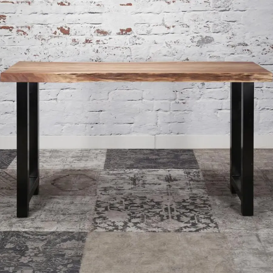 Bartafels-Giga Living Bartafel Boomstam Acaciahout - Naturel - Rechthoek - 150cm