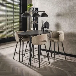 Giga Living Bartafel Keramieklook - 140x75x92cm - Deens Ovaal