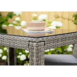 Fjôrd Bartafel Wicker - Grijs Glas - 100x60x110cm - Alo