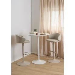 Giga Living Bartafel Wit Keramiek - Metaal - 80x80x105cm - Laurens