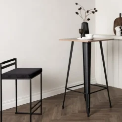 Fjôrd Bartafel Zwart Hout - 60x60x105cm - Tempe