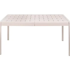 Tuintafels-Beliani BARTICA - Tuintafel - Beige - 154 x 84 cm - Synthetisch materiaal