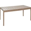Tuintafels-Beliani BARTICA - Tuintafel - Bruin - 154 x 84 cm - Synthetisch materiaal