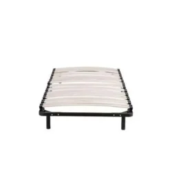 Beliani BASIC - Vrijstaande lattenbodem - Zwart - 90 x 200 cm - Staal