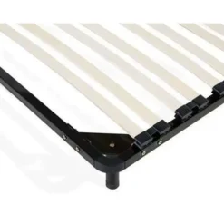 Lattenbodems-Beliani BASIC - Vrijstaande lattenbodem - Zwart - 160 x 200 cm - Staal