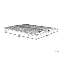Lattenbodems-Beliani BASIC - Vrijstaande lattenbodem - Zwart - 160 x 200 cm - Staal