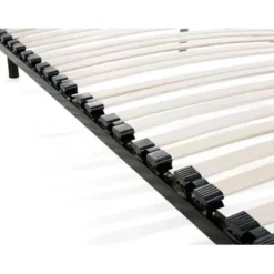 Lattenbodems-Beliani BASIC - Vrijstaande lattenbodem - Zwart - 160 x 200 cm - Staal