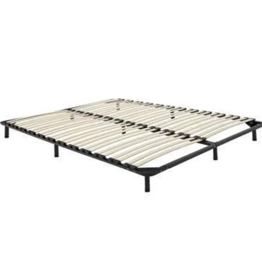 Lattenbodems-Beliani BASIC - Vrijstaande lattenbodem - Zwart - 140 x 200 cm - Staal