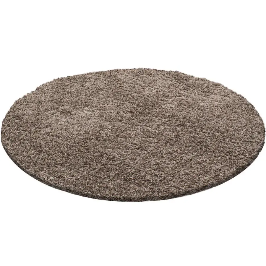 Muratap Basic Rond Shaggy vloerkleed Caramel Hoogpolig - 160 CM ROND