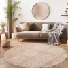 Muratap Basic Rond Shaggy vloerkleed Beige Hoogpolig - 200 CM ROND