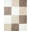 Hoogpolige Vloerkleden-Muratap Basic Shaggy Geblokt vloerkleed Bruin / Beige Hoogpolig - 160x230 CM