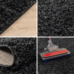 Vloerkleden|Hoogpolige Vloerkleden-Muratap Basic Shaggy vloerkleed Antraciet Hoogpolig - 200x290 CM