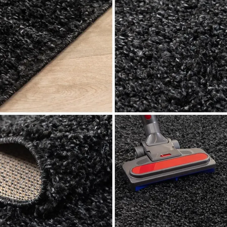 Vloerkleden|Hoogpolige Vloerkleden-Muratap Basic Shaggy vloerkleed Antraciet Hoogpolig - 200x290 CM