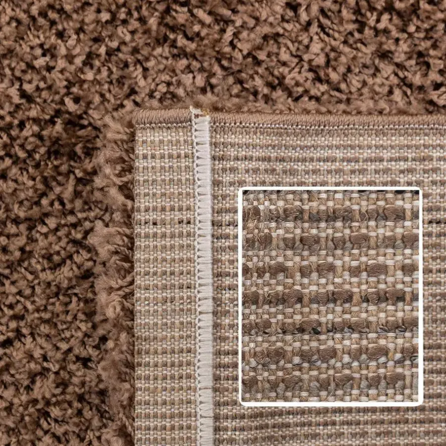 Vloerkleden|Hoogpolige Vloerkleden-Muratap Basic Shaggy vloerkleed Caramel Hoogpolig - 140x200 CM
