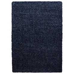 Hoogpolige Vloerkleden-Muratap Basic Shaggy vloerkleed Donker Blauw Hoogpolig - 140x200 CM