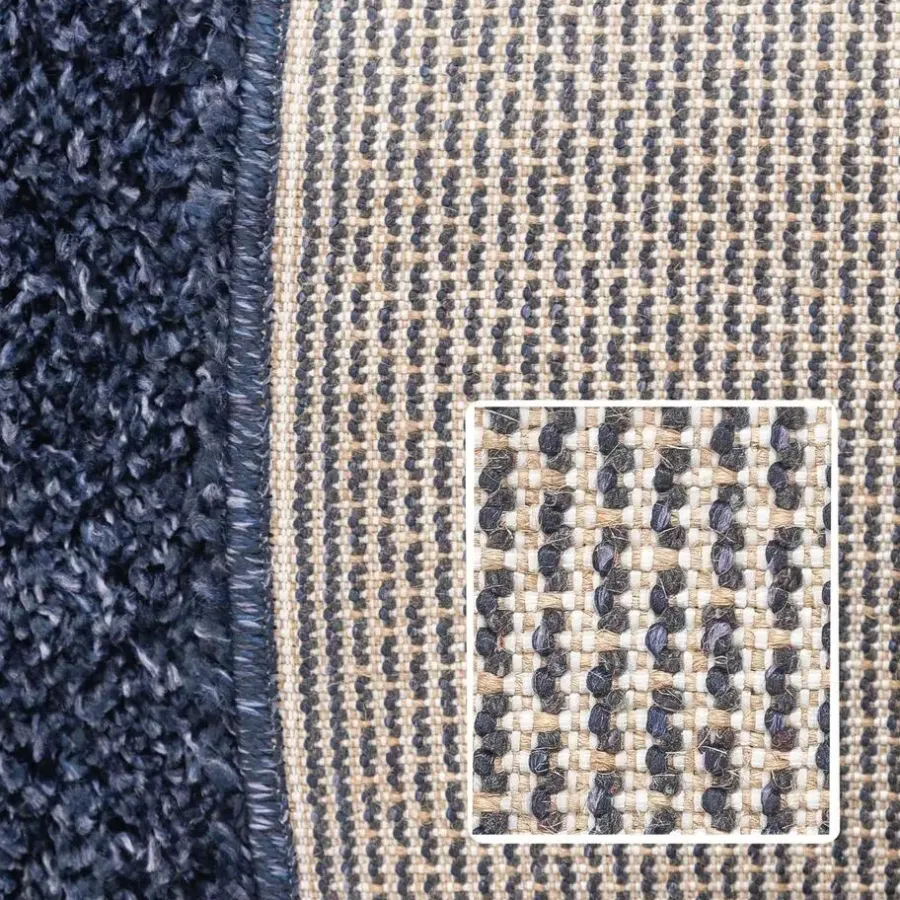 Muratap Basic Shaggy vloerkleed Donker Blauw Hoogpolig - 160x230 CM