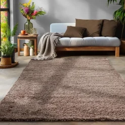 Muratap Basic Shaggy vloerkleed Taupe Hoogpolig - 120x170 CM