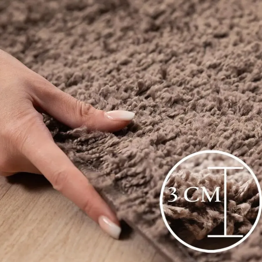 Muratap Basic Shaggy vloerkleed Taupe Hoogpolig - 120x170 CM