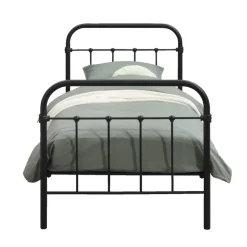 1-Persoons Bedden-Leen Bakker Bed Anne - mat antraciet - 90x200 cm