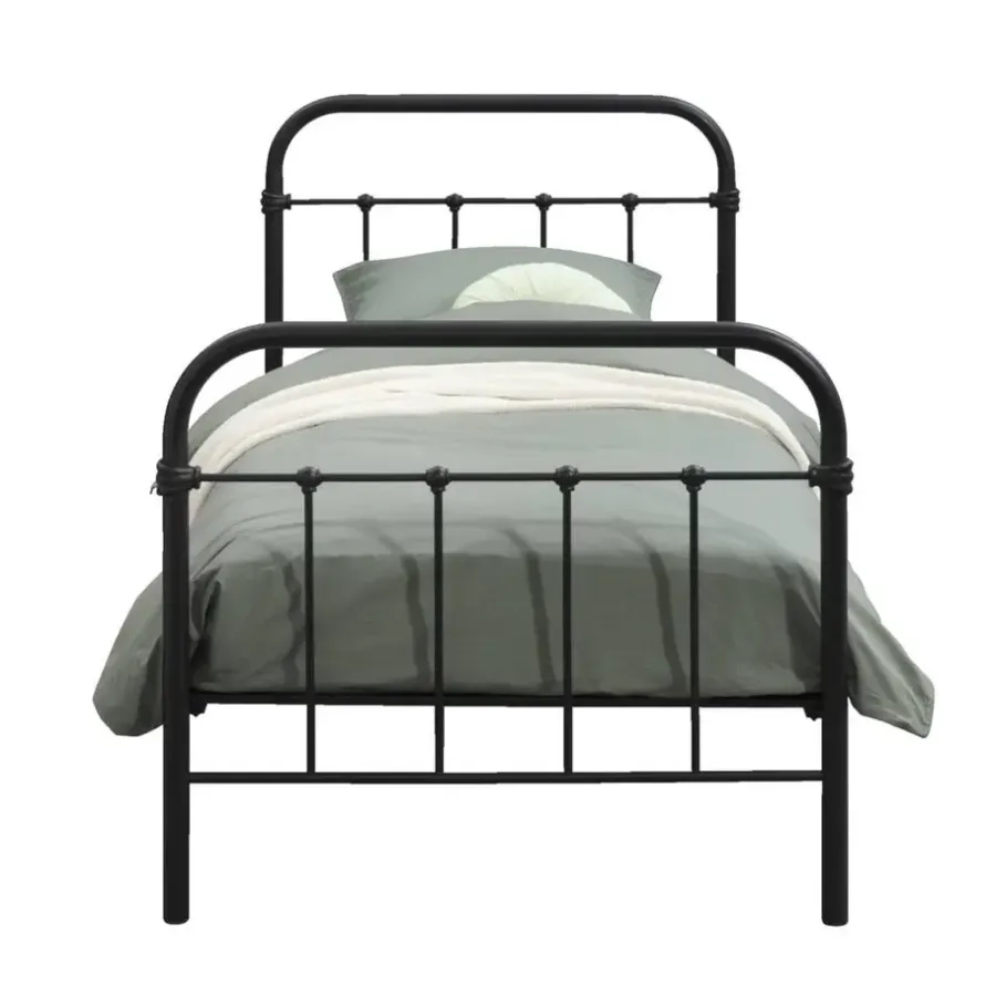 1-Persoons Bedden-Leen Bakker Bed Anne - mat antraciet - 90x200 cm