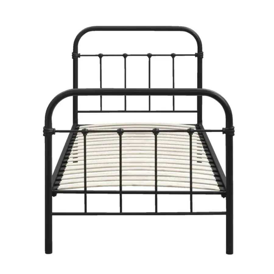 1-Persoons Bedden-Leen Bakker Bed Anne - mat antraciet - 90x200 cm
