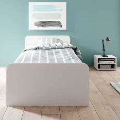 1-Persoons Bedden-Emob Bed Barko 90x200 met 3 lades - wit