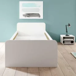 1-Persoons Bedden-Emob Bed Barko 90x200 met 3 lades - wit