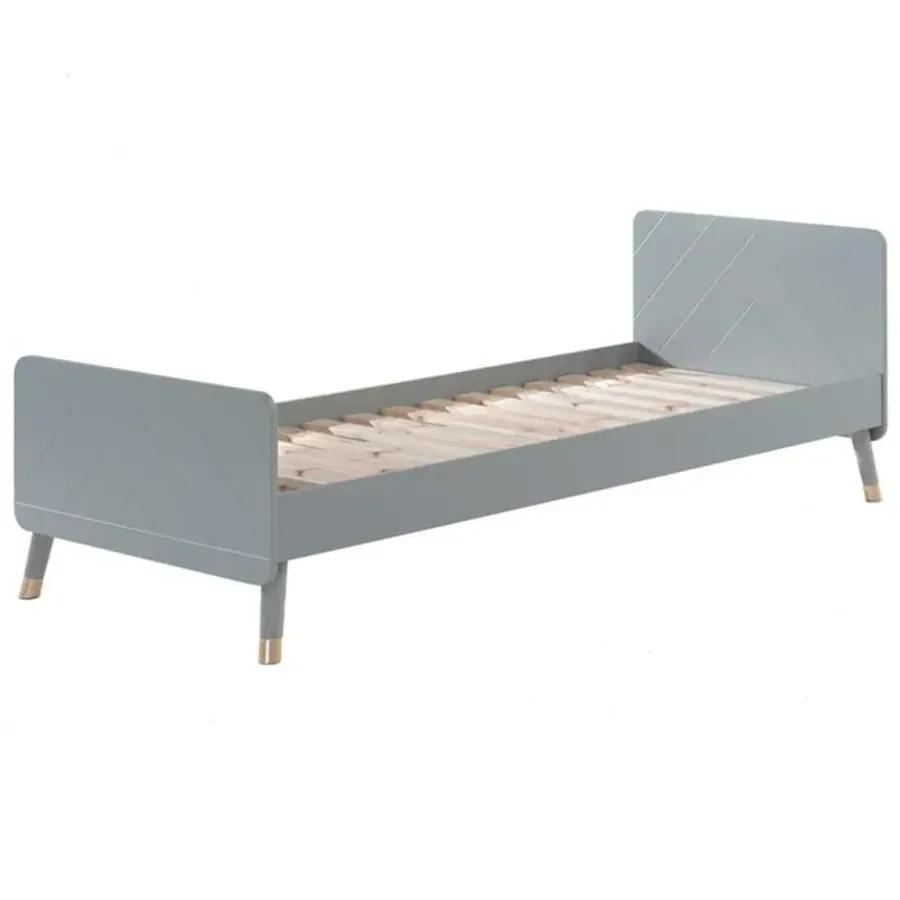 Kinderbedden-Vipack Bed Billy 90x200 - grijs
