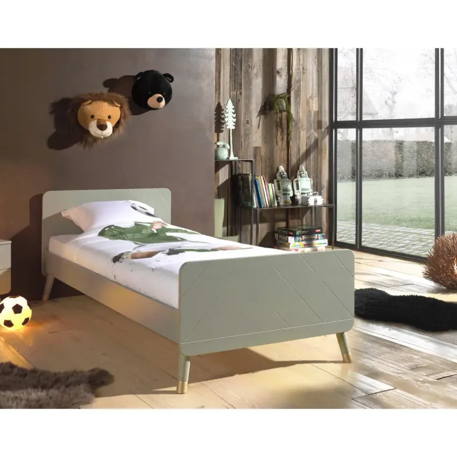 Vipack Bed Billy 90x200 - olijfgroen