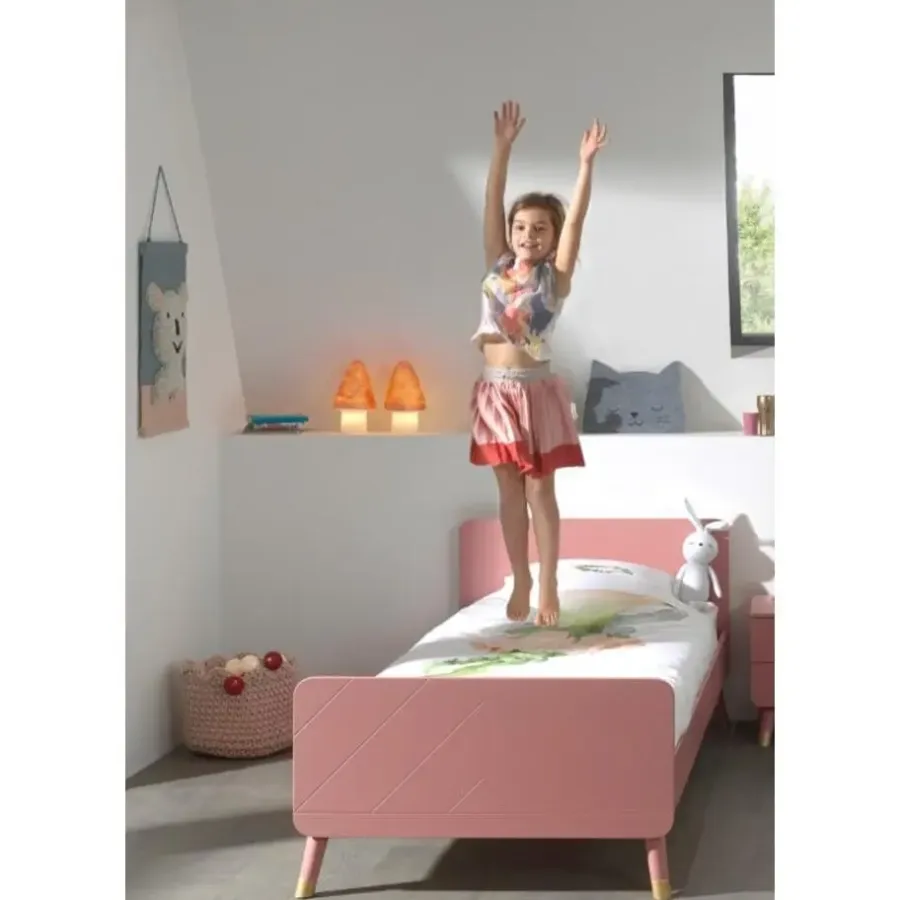 Kinderbedden-Vipack Bed Billy 90x200 - roze
