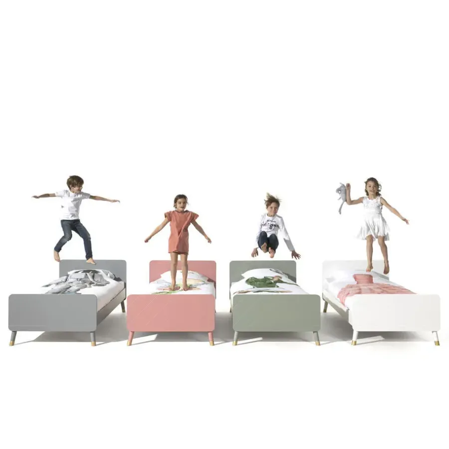 Kinderbedden-Vipack Bed Billy 90x200 - roze