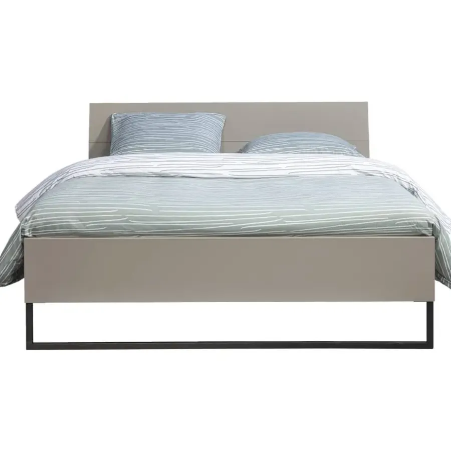 2-Persoons Bedden|Twijfelaars-Leen Bakker Bed Dex - greige - 140x200 cm