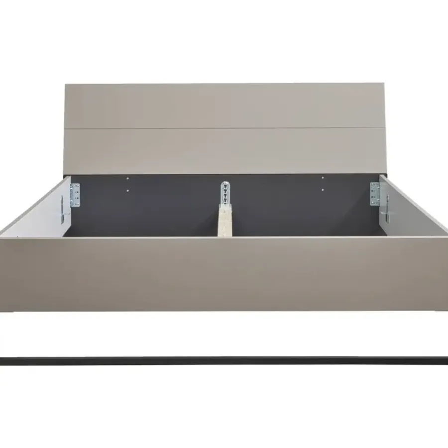 2-Persoons Bedden|Twijfelaars-Leen Bakker Bed Dex - greige - 140x200 cm