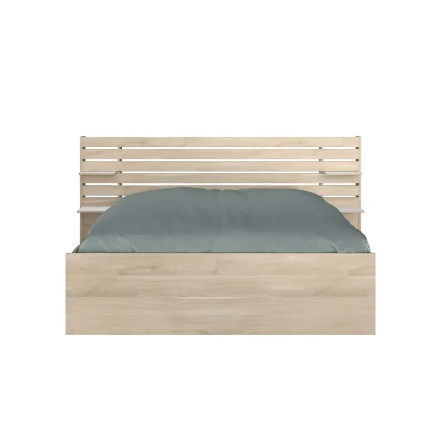 2-Persoons Bedden-Leen Bakker Bed Evi - eikenkleur - 180x200 cm