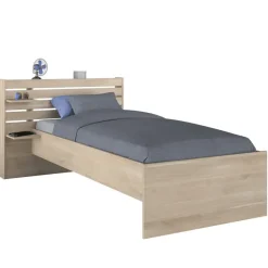 Leen Bakker Bed Evi - eikenkleur - 90x200 cm