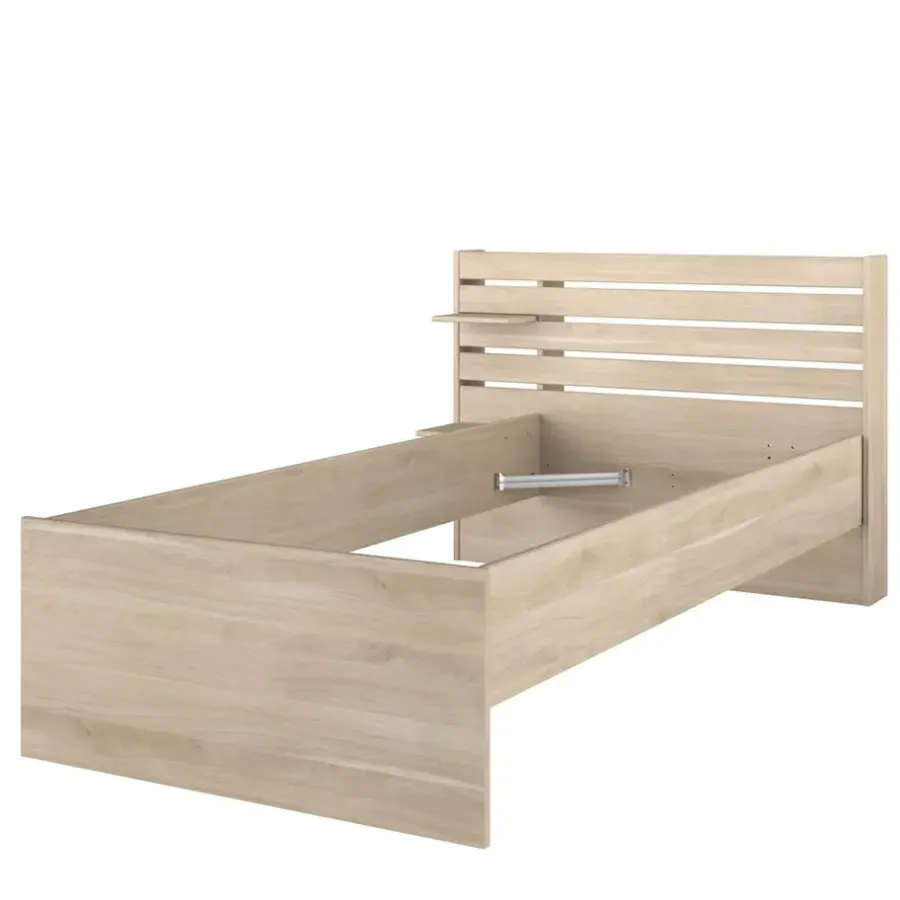 Leen Bakker Bed Evi - eikenkleur - 90x200 cm