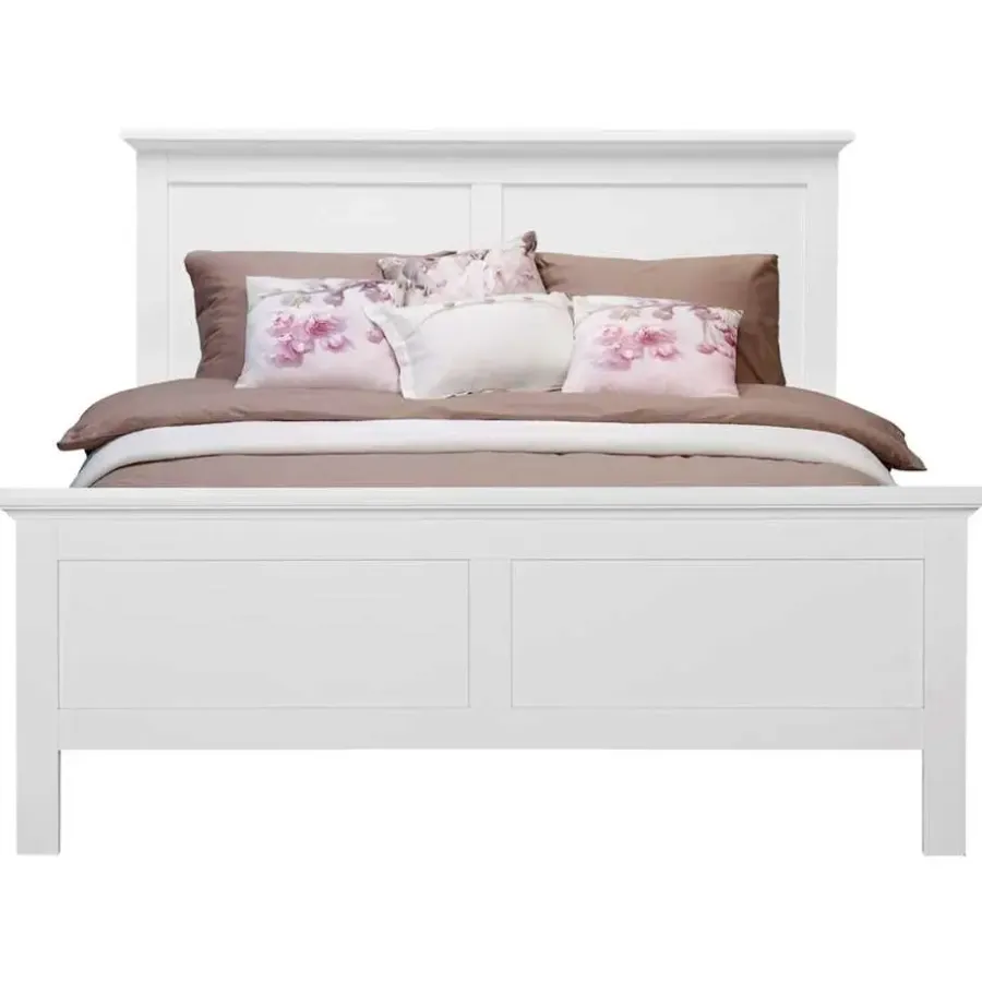 2-Persoons Bedden-Leen Bakker Bed Fleur - wit - 140x200 cm