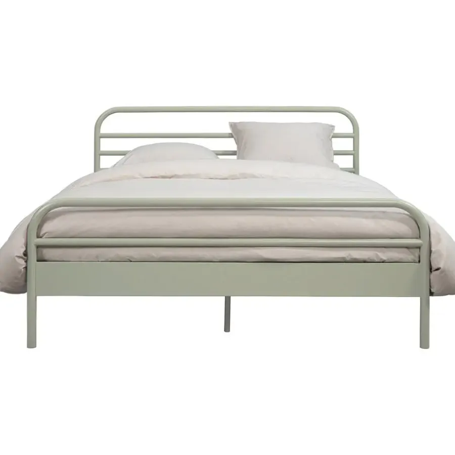 Leen Bakker Bed Jada metaal - groen - 140x200 cm