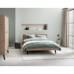Leen Bakker Bed Kansas - eikenkleur - 180x200 cm