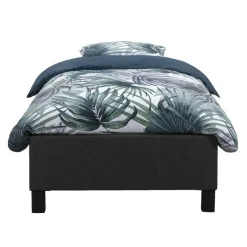 1-Persoons Bedden-Leen Bakker Bed Lena - antraciet - 90x200 cm