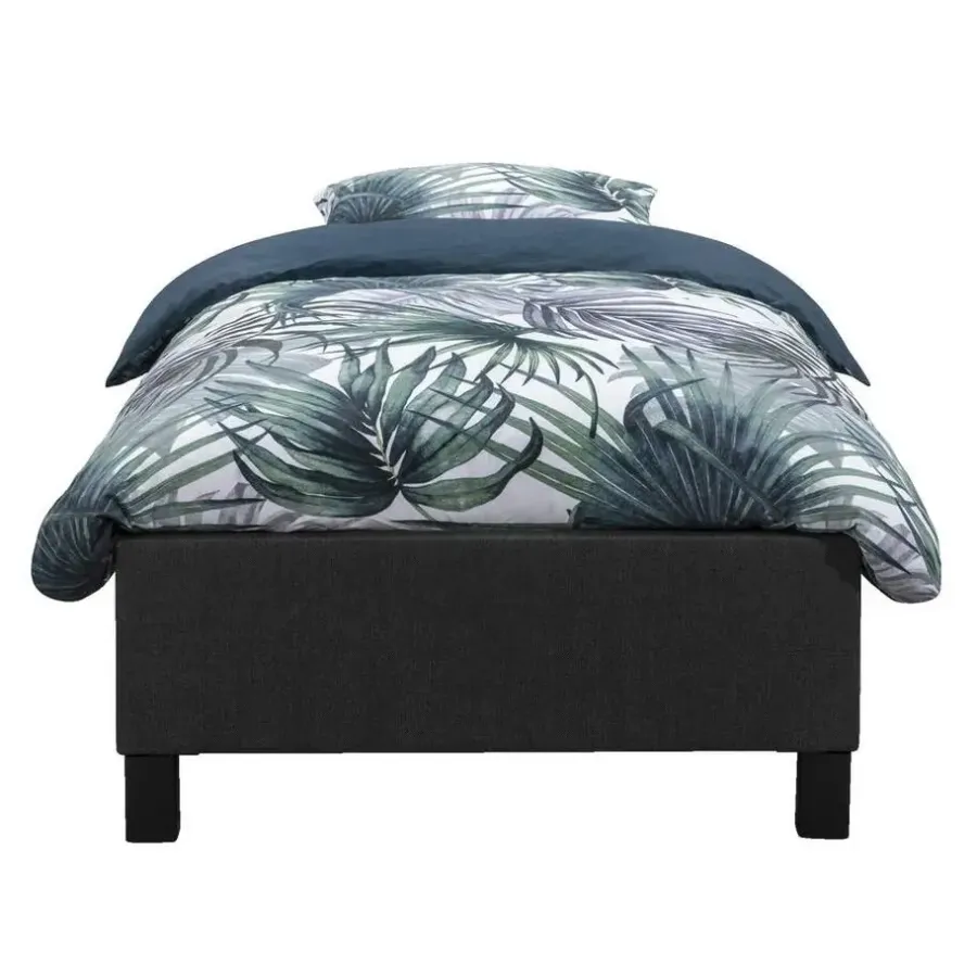 1-Persoons Bedden-Leen Bakker Bed Lena - antraciet - 90x200 cm