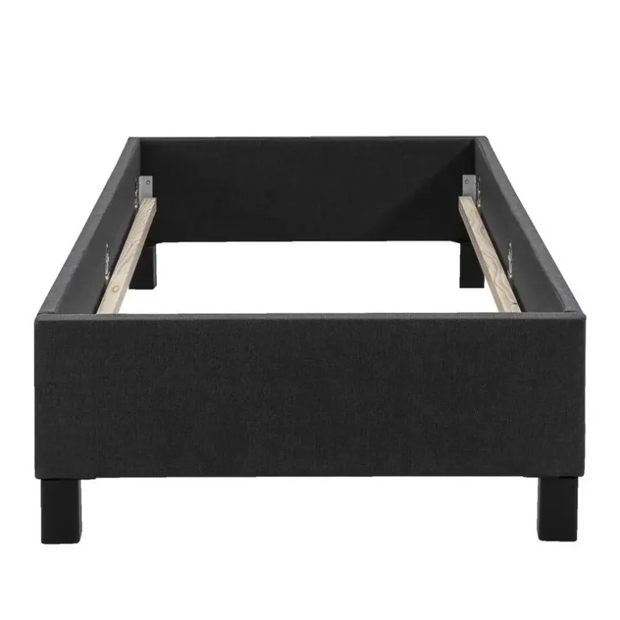 1-Persoons Bedden-Leen Bakker Bed Lena - antraciet - 90x200 cm
