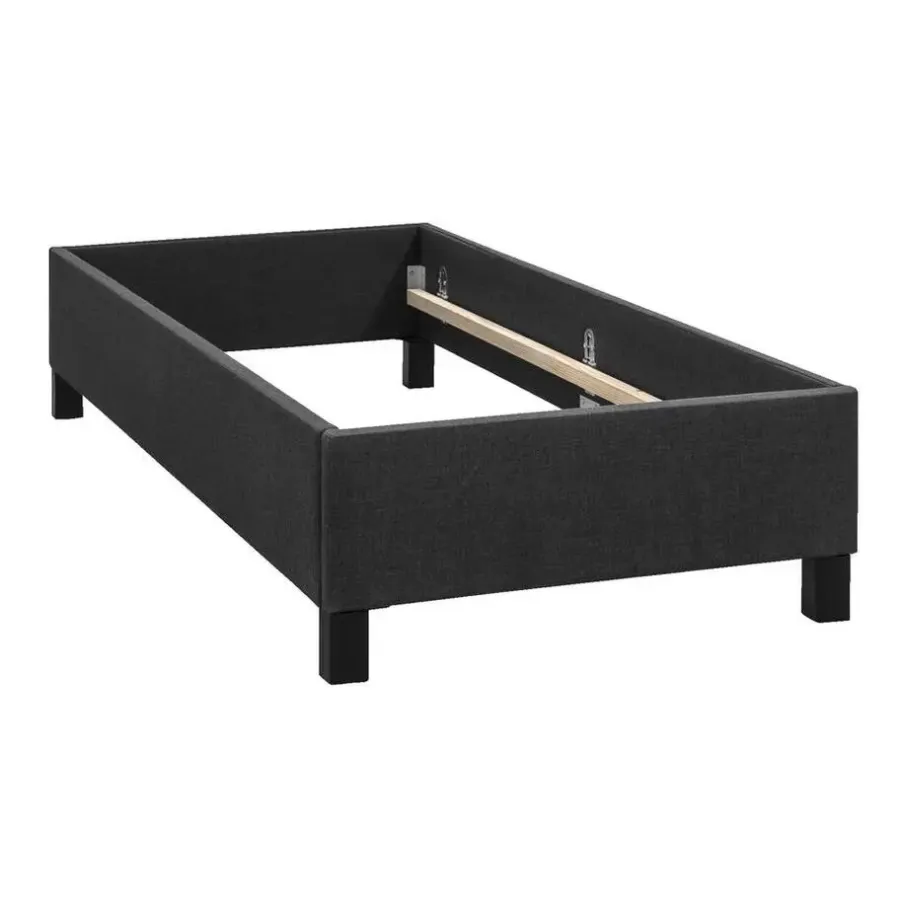1-Persoons Bedden-Leen Bakker Bed Lena - antraciet - 90x200 cm