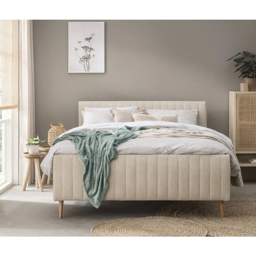 Leen Bakker Bed Lieke - ecru - 180x200 cm